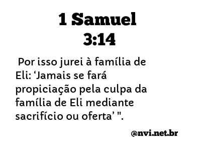 1 SAMUEL 3:14 NVI NOVA VERSÃO INTERNACIONAL