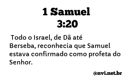 1 SAMUEL 3:20 NVI NOVA VERSÃO INTERNACIONAL