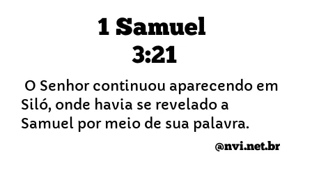 1 SAMUEL 3:21 NVI NOVA VERSÃO INTERNACIONAL