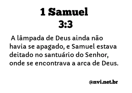 1 SAMUEL 3:3 NVI NOVA VERSÃO INTERNACIONAL