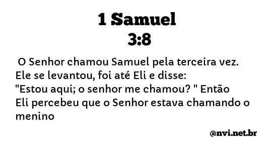 1 SAMUEL 3:8 NVI NOVA VERSÃO INTERNACIONAL