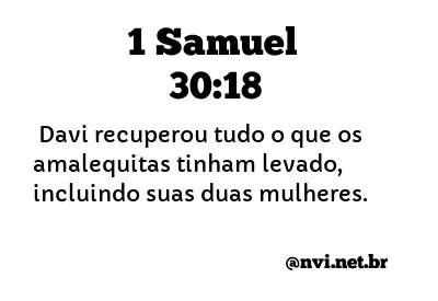 1 SAMUEL 30:18 NVI NOVA VERSÃO INTERNACIONAL