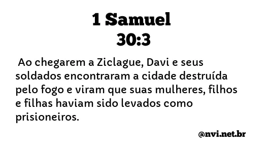 1 SAMUEL 30:3 NVI NOVA VERSÃO INTERNACIONAL