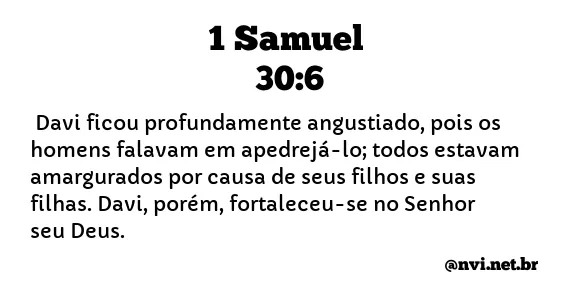 1 SAMUEL 30:6 NVI NOVA VERSÃO INTERNACIONAL