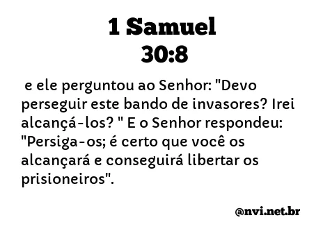 1 SAMUEL 30:8 NVI NOVA VERSÃO INTERNACIONAL