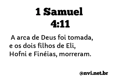 1 SAMUEL 4:11 NVI NOVA VERSÃO INTERNACIONAL