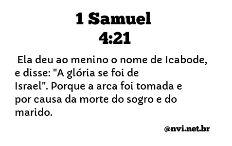 1 SAMUEL 4:21 NVI NOVA VERSÃO INTERNACIONAL