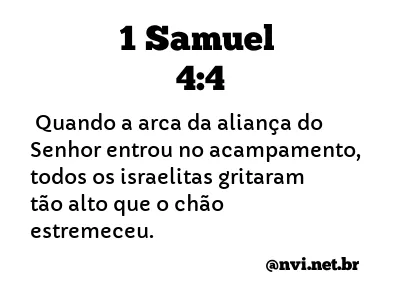 1 SAMUEL 4:4 NVI NOVA VERSÃO INTERNACIONAL