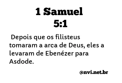 1 SAMUEL 5:1 NVI NOVA VERSÃO INTERNACIONAL