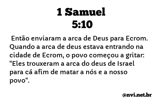 1 SAMUEL 5:10 NVI NOVA VERSÃO INTERNACIONAL