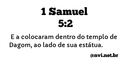 1 SAMUEL 5:2 NVI NOVA VERSÃO INTERNACIONAL