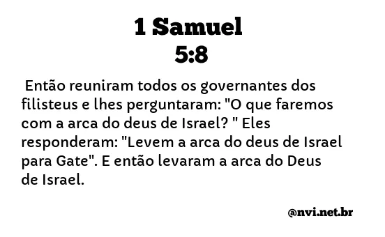 1 SAMUEL 5:8 NVI NOVA VERSÃO INTERNACIONAL