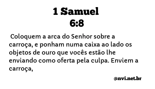 1 SAMUEL 6:8 NVI NOVA VERSÃO INTERNACIONAL