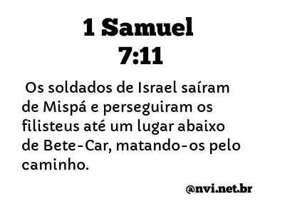 1 SAMUEL 7:11 NVI NOVA VERSÃO INTERNACIONAL