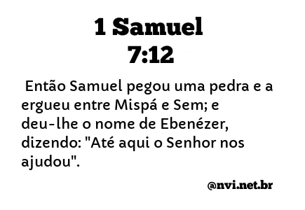 1 SAMUEL 7:12 NVI NOVA VERSÃO INTERNACIONAL