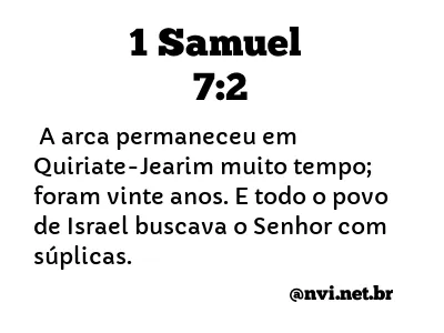 1 SAMUEL 7:2 NVI NOVA VERSÃO INTERNACIONAL