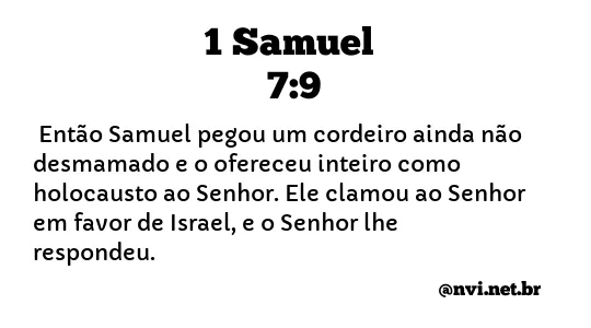 1 SAMUEL 7:9 NVI NOVA VERSÃO INTERNACIONAL