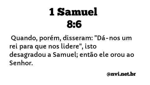 1 SAMUEL 8:6 NVI NOVA VERSÃO INTERNACIONAL