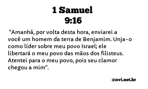 1 SAMUEL 9:16 NVI NOVA VERSÃO INTERNACIONAL
