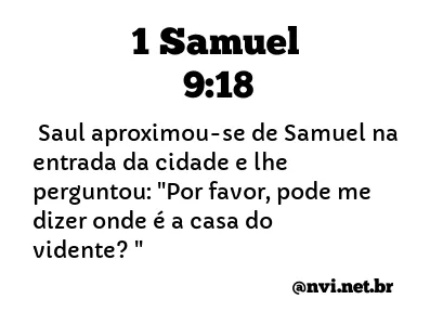 1 SAMUEL 9:18 NVI NOVA VERSÃO INTERNACIONAL