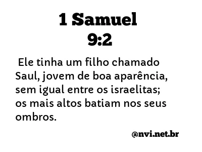 1 SAMUEL 9:2 NVI NOVA VERSÃO INTERNACIONAL