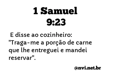 1 SAMUEL 9:23 NVI NOVA VERSÃO INTERNACIONAL