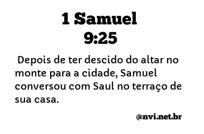 1 SAMUEL 9:25 NVI NOVA VERSÃO INTERNACIONAL