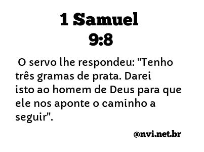 1 SAMUEL 9:8 NVI NOVA VERSÃO INTERNACIONAL