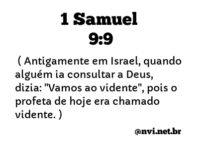 1 SAMUEL 9:9 NVI NOVA VERSÃO INTERNACIONAL