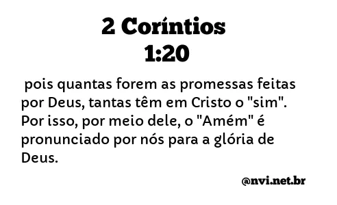 2 CORÍNTIOS 1:20 NVI NOVA VERSÃO INTERNACIONAL