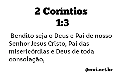 2 CORÍNTIOS 1:3 NVI NOVA VERSÃO INTERNACIONAL
