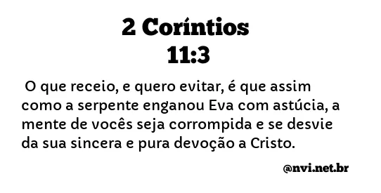2 CORÍNTIOS 11:3 NVI NOVA VERSÃO INTERNACIONAL