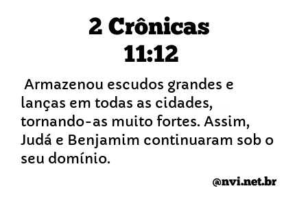 2 CRÔNICAS 11:12 NVI NOVA VERSÃO INTERNACIONAL