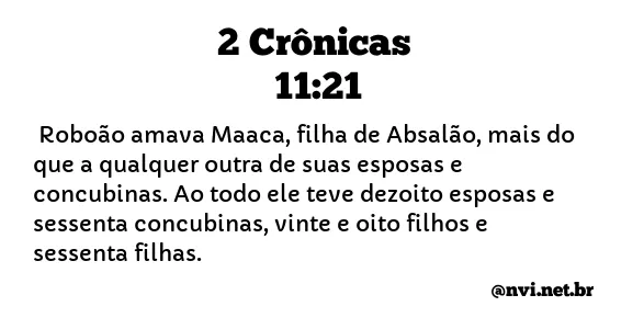 2 CRÔNICAS 11:21 NVI NOVA VERSÃO INTERNACIONAL