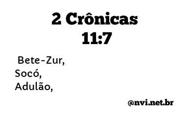 2 CRÔNICAS 11:7 NVI NOVA VERSÃO INTERNACIONAL