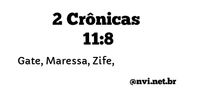 2 CRÔNICAS 11:8 NVI NOVA VERSÃO INTERNACIONAL