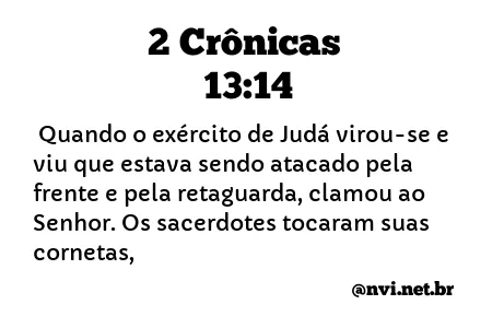 2 CRÔNICAS 13:14 NVI NOVA VERSÃO INTERNACIONAL