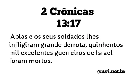 2 CRÔNICAS 13:17 NVI NOVA VERSÃO INTERNACIONAL