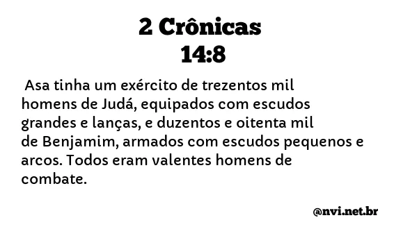 2 CRÔNICAS 14:8 NVI NOVA VERSÃO INTERNACIONAL