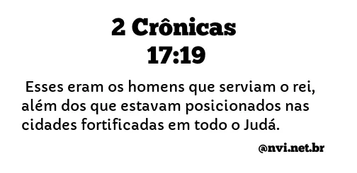 2 CRÔNICAS 17:19 NVI NOVA VERSÃO INTERNACIONAL