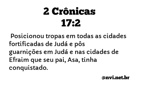 2 CRÔNICAS 17:2 NVI NOVA VERSÃO INTERNACIONAL