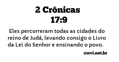 2 CRÔNICAS 17:9 NVI NOVA VERSÃO INTERNACIONAL