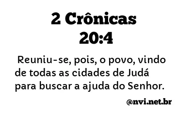 2 CRÔNICAS 20:4 NVI NOVA VERSÃO INTERNACIONAL