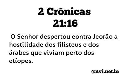 2 CRÔNICAS 21:16 NVI NOVA VERSÃO INTERNACIONAL