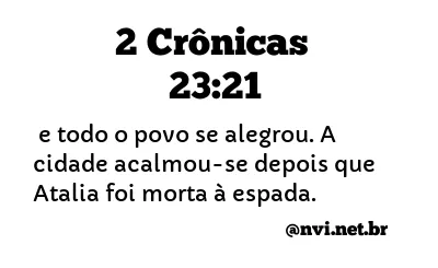 2 CRÔNICAS 23:21 NVI NOVA VERSÃO INTERNACIONAL