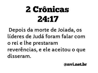 2 CRÔNICAS 24:17 NVI NOVA VERSÃO INTERNACIONAL