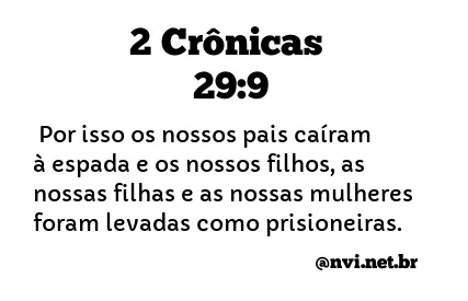 2 CRÔNICAS 29:9 NVI NOVA VERSÃO INTERNACIONAL