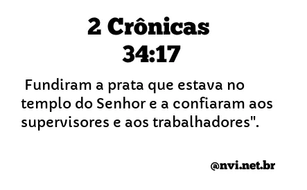 2 CRÔNICAS 34:17 NVI NOVA VERSÃO INTERNACIONAL