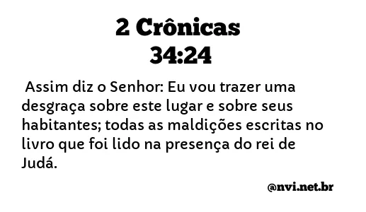 2 CRÔNICAS 34:24 NVI NOVA VERSÃO INTERNACIONAL