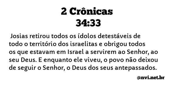 2 CRÔNICAS 34:33 NVI NOVA VERSÃO INTERNACIONAL